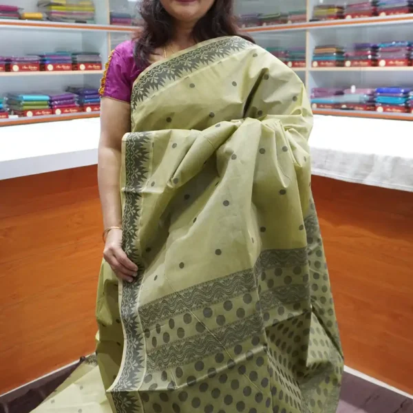Elaichi Green - PRCT26 - Pure Cotton Saree