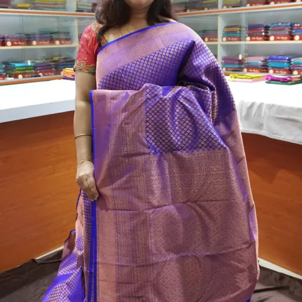 Royal Blue – PRSK158 – Pure Kanchipuram Silk Saree