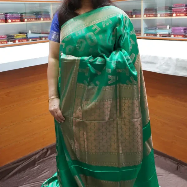 OFF73 – Green – Semi Banarasi Silk Saree