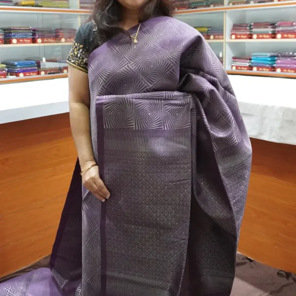 PRSK266 – Dark Chocolate – Pure Kanchipuram Soft Silk Saree