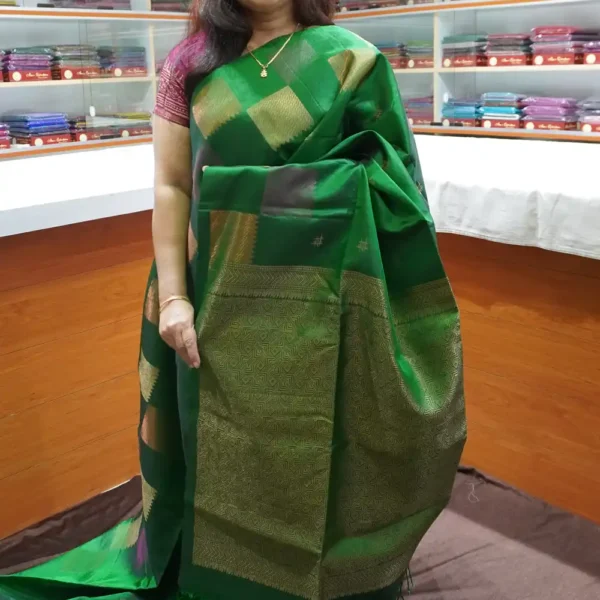 PRSK327 - Green - Pure Kanchipuram Soft Silk Saree